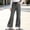 Dark Gray, variant on Girls Fleece Lined Flare Pants Elastic Waist Bootcut Trousers with Pockets White