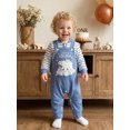 thumbnail image 5 of Cjfdfy Newborn Baby Boy Animal Overalls Fall Clothes Striped Long Sleeve Rompers And Embroidery Overalls Cute Country Baby Clothes Toddler Farm Winter Outfit 0-18 Months, 5 of 9