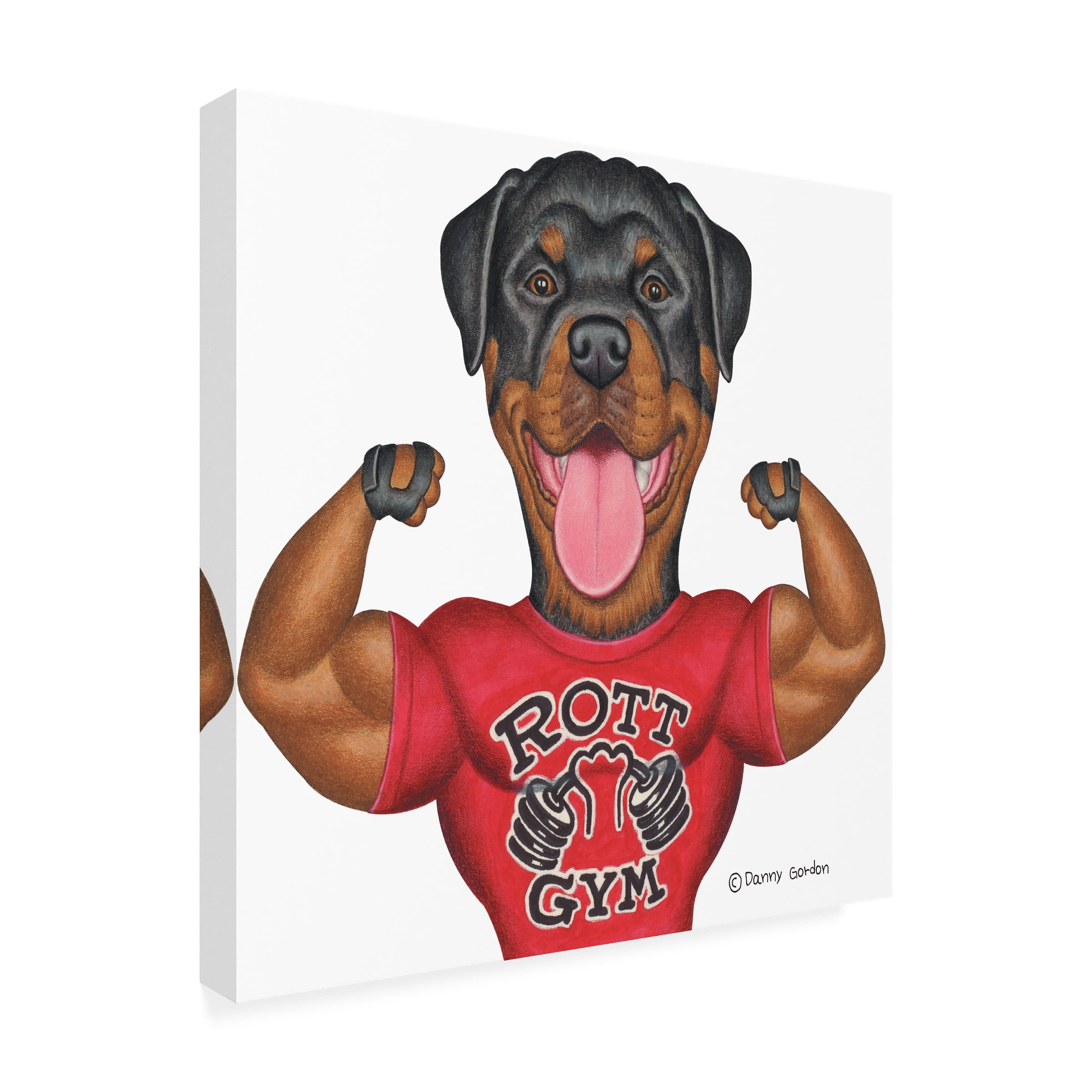 Danny Gordon Art 'Rottweiler Rott Gym' Canvas Art