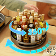 thumbnail image 5 of Lazy Susan Organizer Metal Steel Turntable 12 inch, SAYZH Rotating Spice Racks for Pantry Cabinet Cupboard Organizer Table Black, 5 of 7