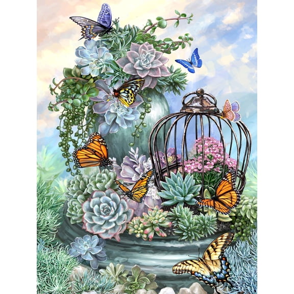 Springbok 500 Piece Butterfly Bliss Jigsaw Puzzle for Adults – Made in USA
