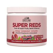Country Farms Super Reds Energizing Polyphenol Super Food Drink Mix, Berry Flavor, 7.1 oz