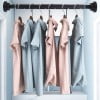 Barra de cortina de ducha extensible (1 unidad) para baño, cocina o armario. No requiere taladrar. Longitud ajustable: 40-55 cm (15,75-21,65 pulgadas).