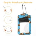 thumbnail image 2 of Square PU Leather Luggage Tags, 2 Pack, with Privacy Cover and Stainless Steel Ring - Suitable for Travel, Backpack, Handbag - Bag Tags, Handbag Tags Sloth, 2 of 7
