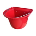 thumbnail image 4 of Comedero para caballos con gancho para cerca colgante, parte trasera plana, con asa de metal, cuenco de agua de 12 l para ganado, ideal para granjas, 4 of 8