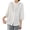 White, variant on Linen Shirts for Womens Half Sleeve Lapel Collar Blouses Linen Tops White XXL
