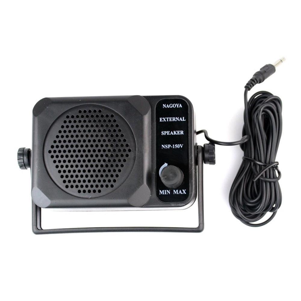Anteenna TW-10-Straight Type CB EXTENAL Speaker for Mobile Transceiver with Swivel Bracket 5W 1.8M Cable with 3.5mm Mono Straight Type Plug Ham Radio/CB Radio 