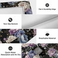 thumbnail image 5 of Country Flowers Outdoor Rug 4x6 Ft, Non Slip Washable Area Rug, Botanical Purple Blue Floral Black Patio Rugs Carpet Runner, Large Floor Mat for Indoor/Outdoor Deck Porch Camping, 5 of 8