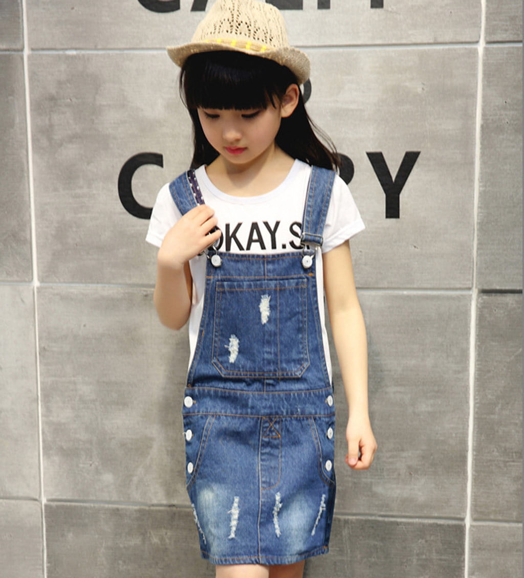 Summer Kids Denim Overalls Dresses Back To School Clothes Baby Infant Girls  Braces Clothes Jean Dress 2 3 4 5 6 8 9 Years Old - AliExpress