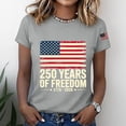 thumbnail image 4 of Only Moment Womens Holiday Tee Crew Neck Short Sleeve Women's Cotton and Linen Independence Day American Flag Floral Print Shirt Grey,3XL, 4 of 6