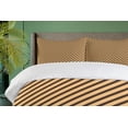 thumbnail image 3 of Ambesonne Vintage Home Duvet Cover Sets, Striped Modern, 2-Queen, Sand Brown Chocolate, 3 of 6