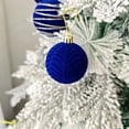 thumbnail image 5 of 30 Pcs 2.4 Inches Velvet Christmas Ball Ornaments, Assorted Styles Flocked Xmas Plastic Ball Small Shatterproof Decorative Hanging Ornament for Family Holiday Party Xmas Tree Hanging Decor, 5 of 9