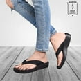 thumbnail image 6 of Aerothotic  Strait Women's Orthotic Thong Sandals 6 - Medium - Black, 6 of 9