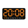 thumbnail image 2 of Qonioi Large Screen Wall Clock, Voice Control Multifunctional Alarm Clock, Temperature Display Living Room Clock, Digital Wall Timepiece, 2 of 6