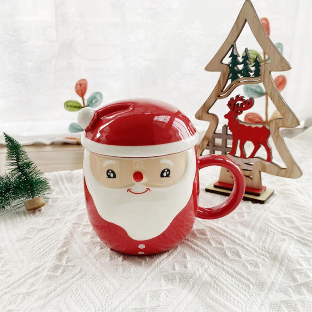 Dropship Christmas Ceramic Cup Creative Cute Santa Claus Astronaut Star Coffee  Cup Large Capacity Milk Water Mug With Spoon Gift Box Xmas to Sell Online  at a Lower Price