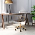 thumbnail image 2 of ZUO Eric Office Chair Brown & Gold, 2 of 10