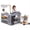 Gray + White, variant on ELLEGNT Kids Wooden Grocery Store Playset – Pretend Play Supermarket with Shopping Cart, Gray + White