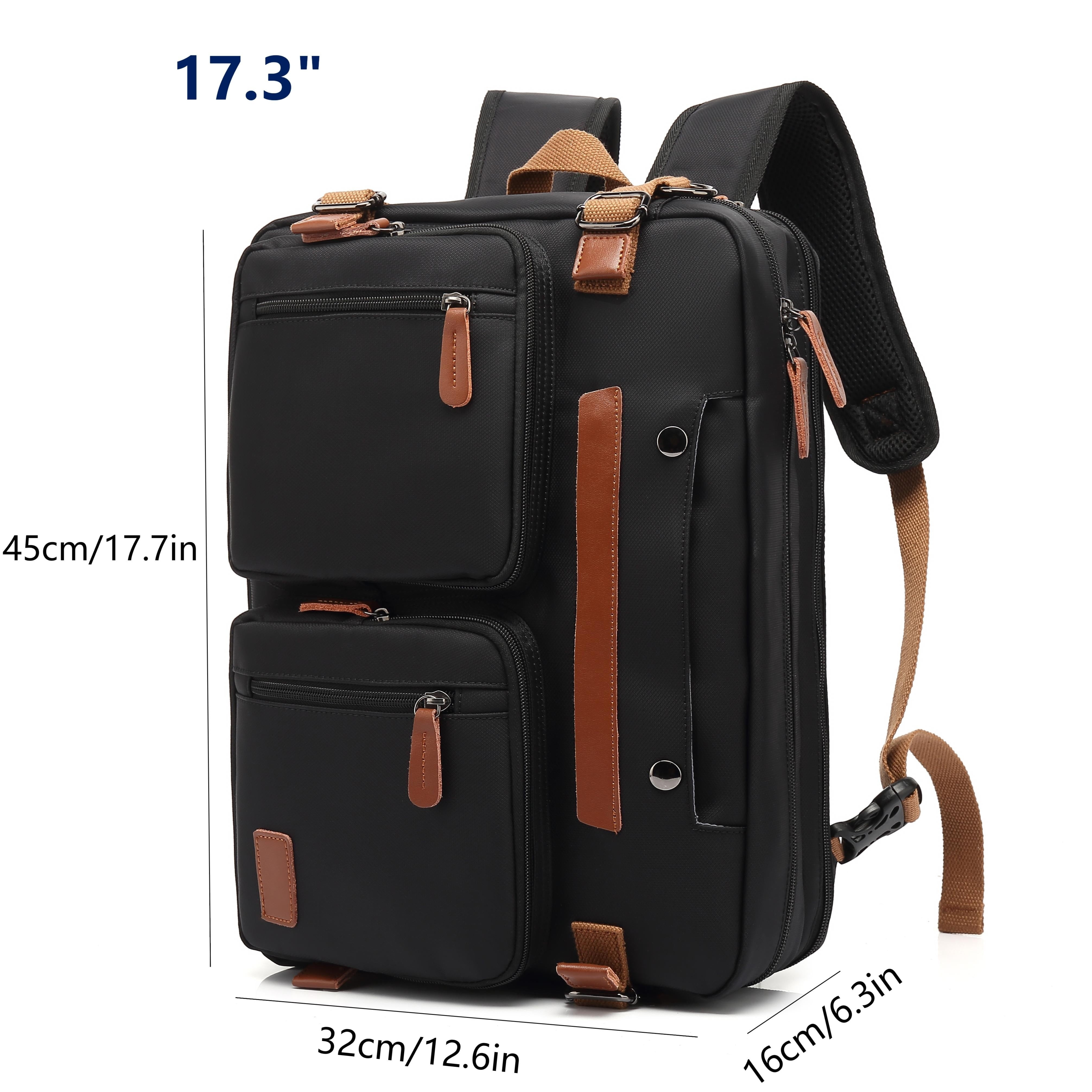 Sacoche Ordinateur Portable 15,6/17 Pouces - Nylon Résistant, Rangement Optimisé, Parfait Pour Le Bureau, Les Réunions Et Les Déplacements