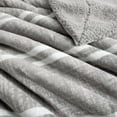 thumbnail image 3 of Life Comfort Sherpa Fleece Blanket, 98 x 92 inches (Gray), 3 of 5