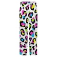 thumbnail image 5 of Colorful Leopard Print Pattern Winter Female Pants Flannel High Waist Women Pants Lady Warm Straight Leg Plush Trousers, 5 of 7