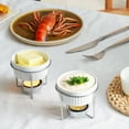 thumbnail image 7 of Contenpo Ceramic Butter Warmers with 20 Tealight Candles, Dishwasher Safe, White, Set of 8, 7 of 7