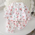 thumbnail image 2 of CAUYDY Baby Girls Sleepers Toddler Clothing 2T 3T 4T 5T Long Sleeved T-Shirt and Elastic Pants 2PCS Set Child Pajamas Little Kid Outfits for Girl Fall Winter Sizes 4-5 Years,White, 2 of 5