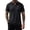 Black, variant on Mens Textured Polo Shirts Knit Jacquard V Neck Short Sleeve Tee Casual Vintage Buttonless Shirts Navy M