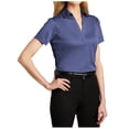 thumbnail image 4 of Yellow Rooster Womens Heathered Silk Touch Performance Polo Royal Heather L, 4 of 7