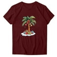 thumbnail image 1 of Blusas de Manga Corta para las Mujeres Divertida Impresión Cuello Redondo Camiseta Vintage, Blusas de Primavera para las Mujeres, 1 of 6