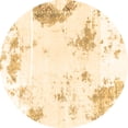 thumbnail image 1 of Ahgly Company Indoor Round Abstract Brown Modern Area Rugs, 3' Round, 1 of 4