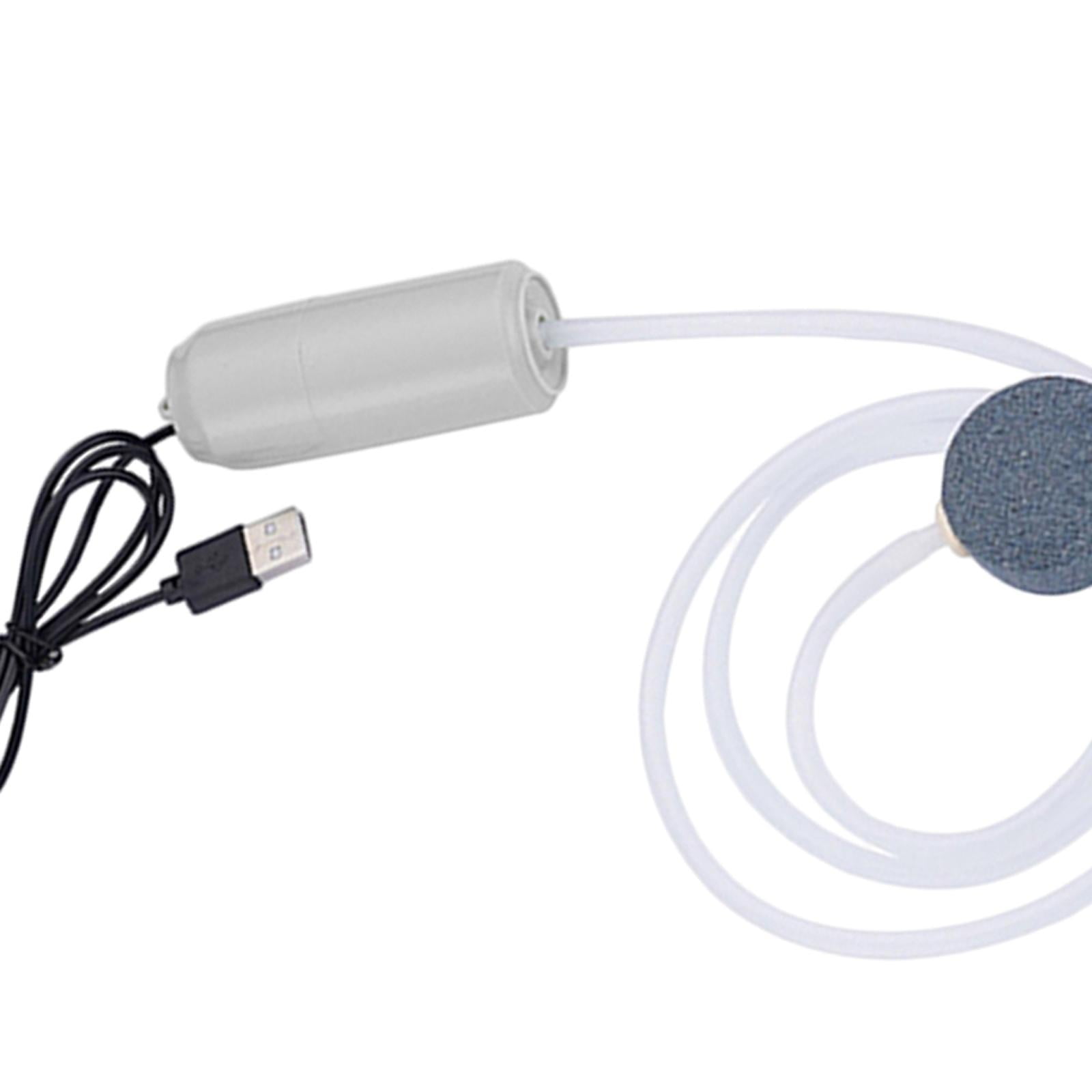 balikha 4xMini Aquarium Air Pump USB Quiet Fishing 5V with Buckle Large Volume White