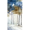 thumbnail image 2 of Watts, Eva 18x32 Black Ornate Wood Framed with Double Matting Museum Art Print Titled - In the Blue Forest II, 2 of 4