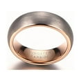 thumbnail image 3 of Tungsten Men's Wedding Band with Silver Plated Brushed Finish | Rose Gold Plated Interior | 6mm Comfort Fit Men's Engagement Ring | Lifetime Warranty, 3 of 7