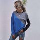 thumbnail image 5 of ICHUANYI liquidación de las mujeres 2022 Otoño e Invierno Costuras holgadas cuello redondo de manga larga Top Fondo contraste Color suéter ICHUANYI WER202308245669, 5 of 9