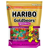 HARIBO Goldbears Gummy Bears, Wild Berry Candy Gummies, Large Bag, 28 oz