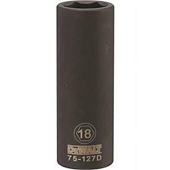 Stanley Tools 7516925 DWMT75127OSP Impact 0.5 Drive 6 Point Socket, 18 mm