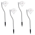 thumbnail image 1 of Luces solares de diamante, luces LED para césped, luces de jardín exteriores a prueba de lluvia, luces para césped, farolas para jardines de villas (luz cálida), 1 of 5