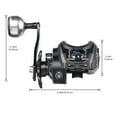 thumbnail image 2 of HAUT TON Black Baitcaster Fishing reel 6.3:1 Gear Ratio 7KG Max Drag System 5+1BB BB For Bass Feshwater Saltwate Fishing, 2 of 11