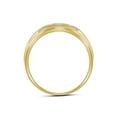 thumbnail image 2 of 10kt Yellow Gold Mens Round Diamond Wedding 5-Stone Band Ring 1/10 Cttw, 2 of 2