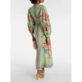 thumbnail image 4 of Women's vintage ethnic style, elaborate print, elegant, waist-cinching, slimming, short vacation dress, 4 of 5