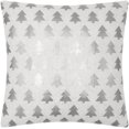 thumbnail image 3 of JWH Christmas Tree Pillow Covers Silver Foil Print Throw Pillow Case Square Shape Room Decorative Rustic Accent Pillow Cover 16x16 Inch, 3 of 8