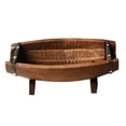 thumbnail image 1 of OULII Rustic Flower Pot Wood Half Barrel Planter Vintage Charm Plant Container For Couples 1Set, 1 of 8