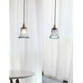 thumbnail image 4 of FSLiving Hanging Swag Lamp Pendant Light with 15ft Plug-in UL Dimmable Cord Brass Finished E12 Socket Tiffany Ink Blue Glass Lamp Nordic Industrial Hanging Lamp for Corner Lighting - 1 Light, 4 of 10