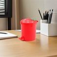 thumbnail image 4 of LOLIPPYY Small Red Desktop Trash Bin with Lid, Practical PP Plastic Garbage Can for Home and Office Use, 4 of 8