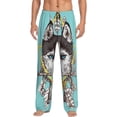 thumbnail image 2 of Picia Husky With Dreamcatcher Mens Soft Woven Cotton Elastic Waistband Sleep Pajama Pant Lounge Sleep Pant With Pockets And Drawstring-Small, 2 of 9