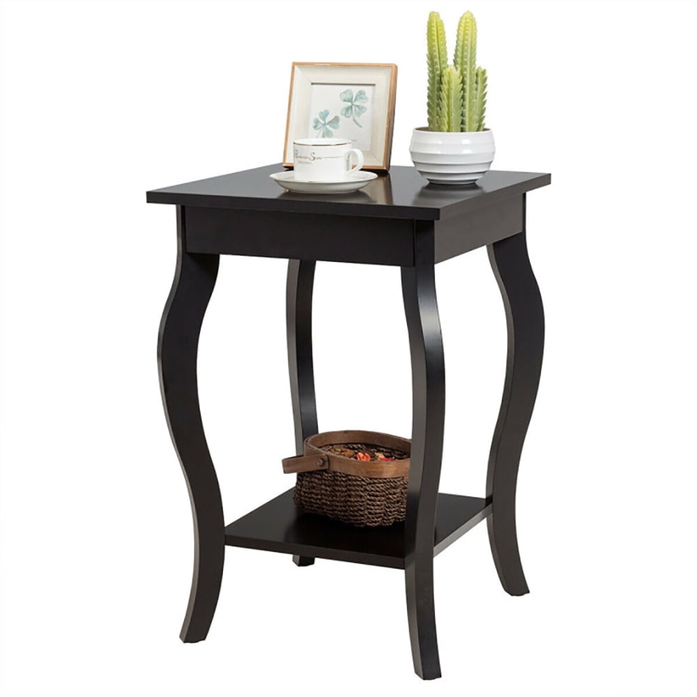 Finihen Round End Side Table, Sofa Couch Table with Storage Shelf, Accent Sofa End Side Table, for Small Spaces, Living Room, Bedroom, Brown Finihen Round End Side Table, Sofa Couch Table with Storage Shelf, Accent Sofa End Side Table, for Small Spaces, Living Room, Bedroom, Brown