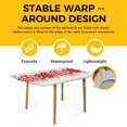 thumbnail image 4 of Valentine's Day Table Cloths for 6 Foot Rectangle Tables, Red Love Heart Eucalyptus Beige Burlap Patio Waterproof Elastic Fitted Tablecloths, Washable Rectangular Table Cover for Camping, 4 of 8