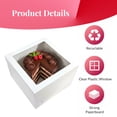 thumbnail image 2 of 12x12x10 inch Cake Box 25 count, Window 2 pieces for Tier and Multi-Layer Cakes Bakery Boxes, 2 of 7