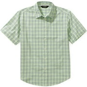 George - Boys' Short Sleeve Pistachio Plaid Shirt