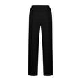 thumbnail image 6 of Gytharion Ribble Knitted Lounge Pants for Women Soft Comfy Slacks with Pockets Solid Casual Drawstring High Waisted Straight Leg Trousers, 6 of 7
